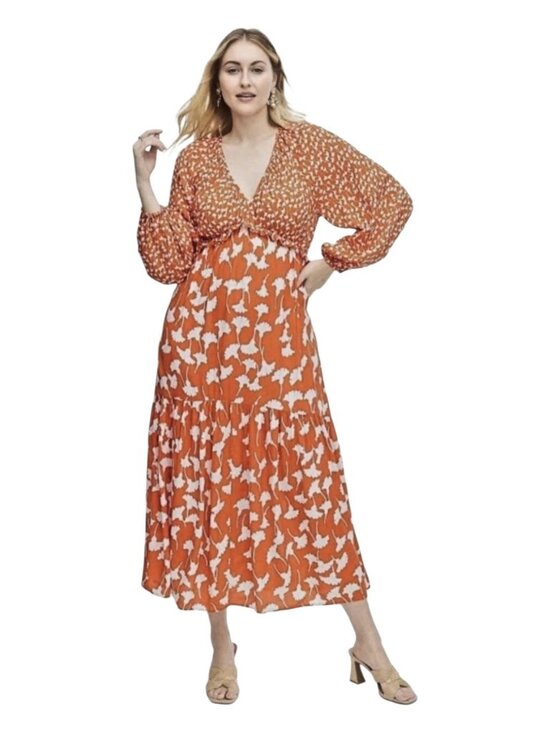Diane Von Furstenberg Dresses & Skirts - Diane Von Furstenberg DVF For Target Ginkgo Cherry Tomato Maxi Dress M